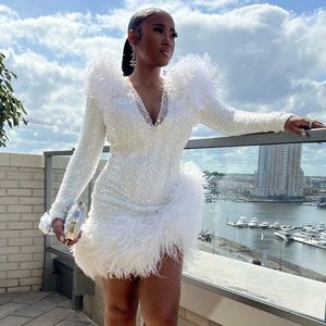 Custom embellished dress